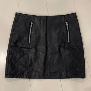 Faux leather skirt